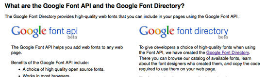 Google Font API